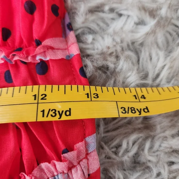 Free People Scottie Printed Tube Top Hot Red Combo Floral & Polka Dot Medium - Picture 10 of 10